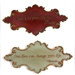 (2) Kirklands “Fairy Tale” Resin Plaques